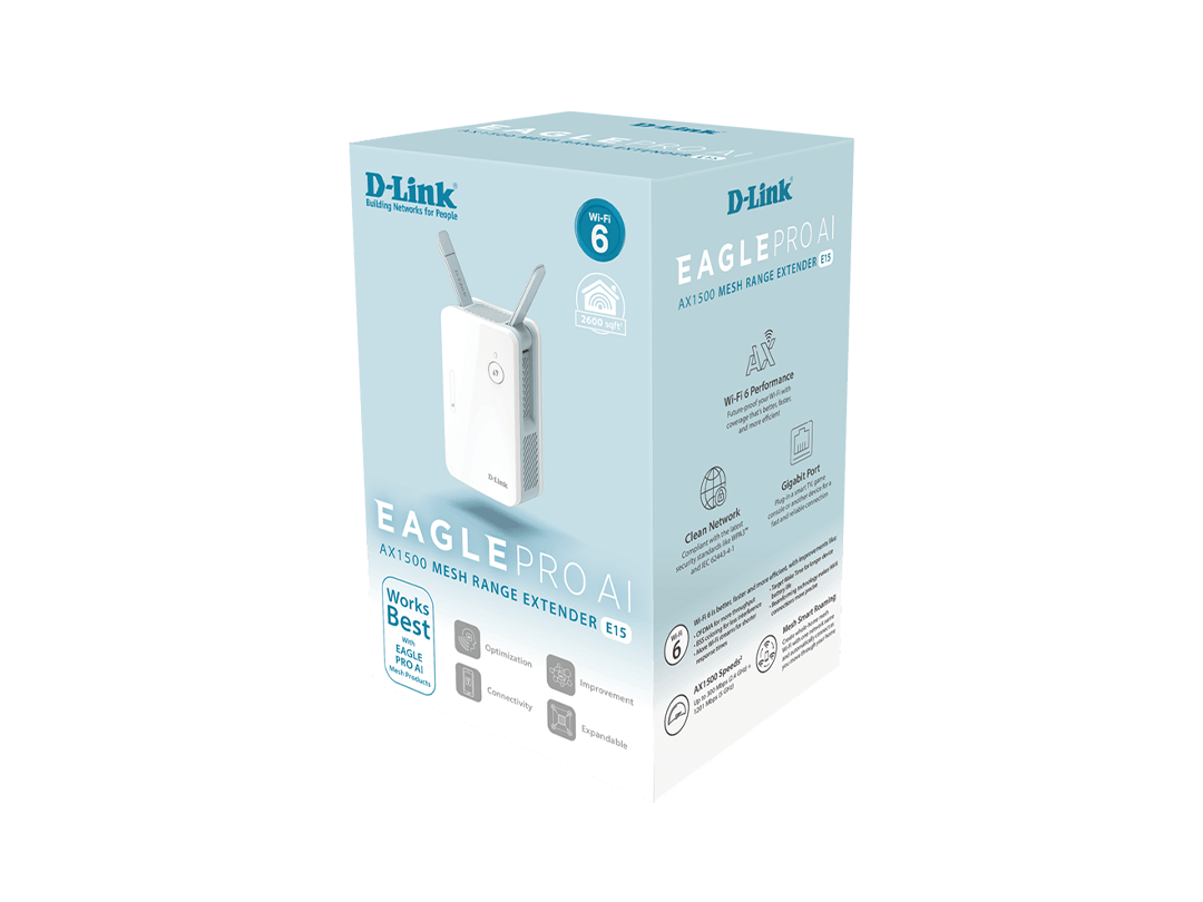 D-Link E15 AX1500 Mesh Range Extender in Qatar D-Link E15 AX1500 Mesh Range Extender in Qatar
